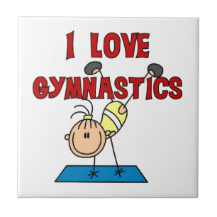 Meisje I Love Gymnastics Tegeltje