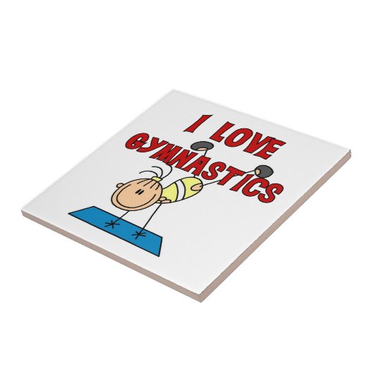 Meisje I Love Gymnastics Tegeltje (Zijkant)