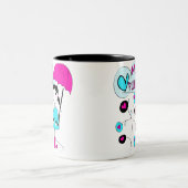 Meisje I Love Mud Puddles Tweekleurige Koffiemok (Center)