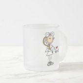 Meisje I Love Tennis Tshirts and Gifts Matglas Koffiemok (Voorkant rechts)