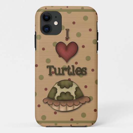 Meisje I Love Turtles iPhone5 Case-Mate iPhone Case (Achterkant)
