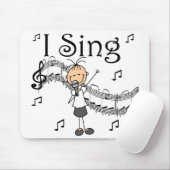 Meisje I Sing Mousepad Muismat (Met muis)