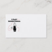 Meisje I Speel Basketball T-shirts en cadeautjes Visitekaartje (Achterkant)