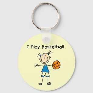 Meisje I Speel Basketball Tshirts en Gifts Sleutelhanger