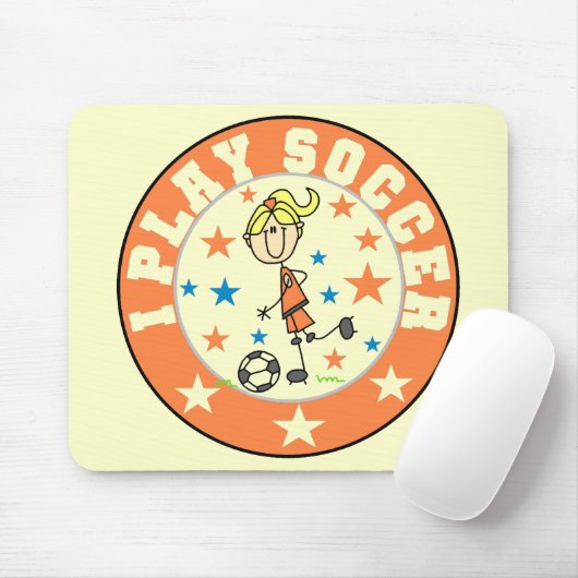 Meisje I Speel Soccer Mousepad Muismat (Met muis)