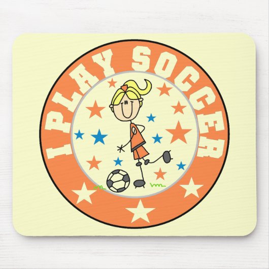 Meisje I Speel Soccer Mousepad Muismat (Voorkant)