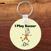 Meisje I Speel Soccer Tshirts en Gifts Sleutelhanger (Voorkant)