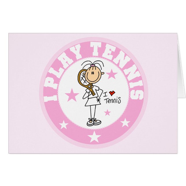 Meisje I Speel Tennis Tshirts en cadeaus (Voorkant Horizontaal)