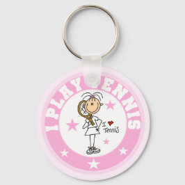 Meisje I Speel Tennis Tshirts en cadeaus Sleutelhanger