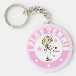 Meisje I Speel Tennis Tshirts en cadeaus Sleutelhanger