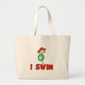 Meisje I Swim Bag Grote Tote Bag (Voorkant)