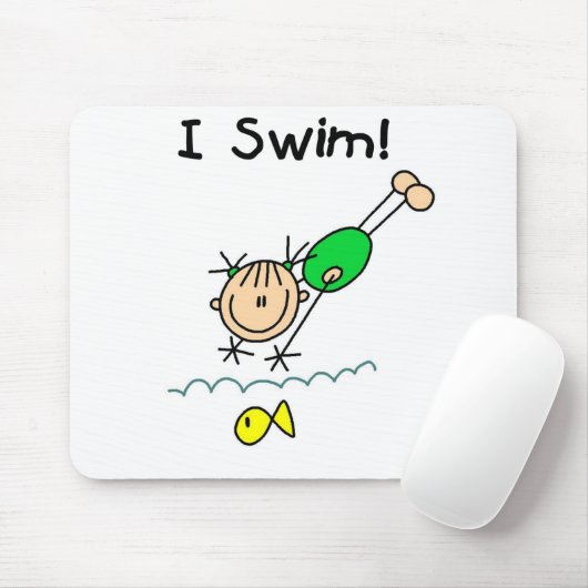 Meisje I Swim Mousepad Muismat (Met muis)
