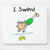 Meisje I Swim Mousepad Muismat (Voorkant)