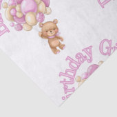 Meisje idee Verjaardag Beer Tissuepapier (Detail)