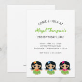 meisje IEDERE LEEFTIJD lieverd BIRTHDAY LUAU Kaart (Voorkant / Achterkant)