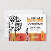 meisje IEDERE LEEFTIJD retro SAFARI BIRTHDAY party Kaart (Voorkant)