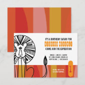 meisje IEDERE LEEFTIJD retro SAFARI BIRTHDAY party Kaart (Voorkant / Achterkant)