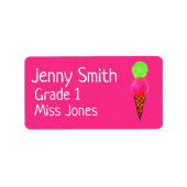 Meisje ijs naam school boek labels (Voorkant)