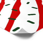 Meisje IJs Schaatsen Kerst Strooi Personalized Poster (Hoek)