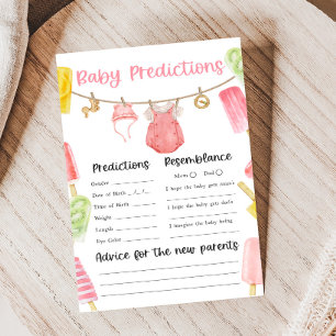 Meisje Ijslolly Baby Shower Baby Voorspellingen Sp