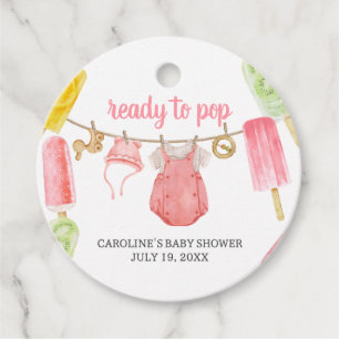 Meisje Ijslolly Baby Shower Bedankjes Labels