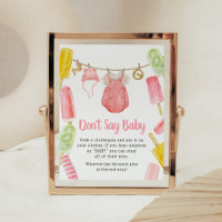 Meisje Ijslolly Baby Shower Zeg Niet Baby