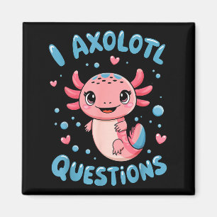 Meisje Ik Axolotl Vragen Grappig Schattig Grafisch Magneet