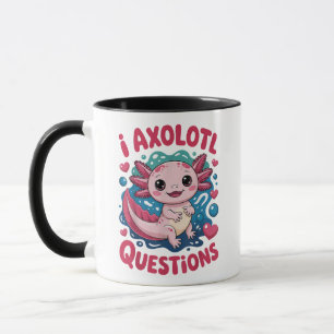 Meisje Ik Axolotl Vragen Schattig Grappig Mok