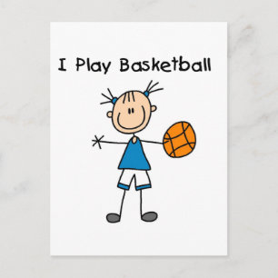 Meisje Ik Basketbal T-shirts en Cadeaus Briefkaart
