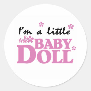 Meisje Ik ben een Baby Doll Ronde Sticker