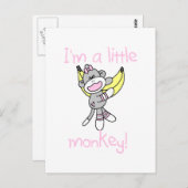Meisje, ik ben een kleine aap Tshirts en cadeautje Briefkaart (Voorkant / Achterkant)