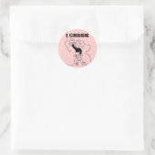 Meisje Ik Cheer Tshirts en geschenken Ronde Sticker (Tas)