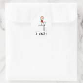 Meisje Ik Duik Sticker (Tas)