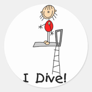 Meisje Ik Duik Sticker