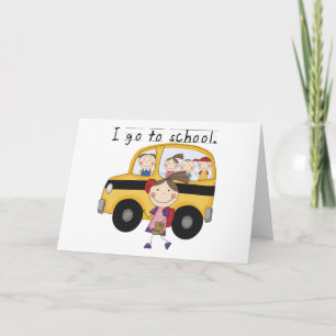 Meisje Ik Ga Naar School T-shirts en geschenken Kaart