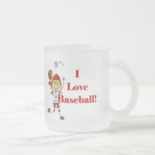 Meisje Ik Hou Van Honkbal T-shirts en Cadeaus Matglas Koffiemok