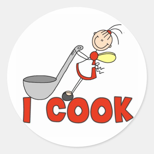 Meisje Ik Kook Sticker (Voorkant)