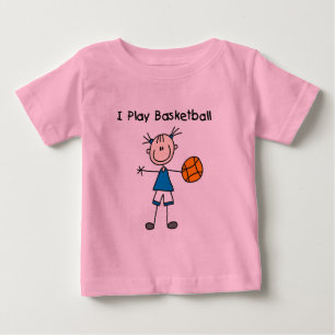 Meisje Ik speel basketbal T-shirts en cadeaus