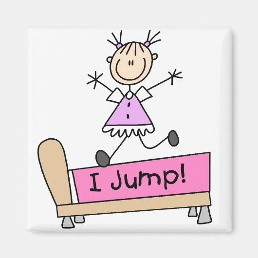 Meisje Ik Sprong Magneet (Voorkant)