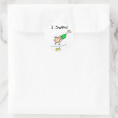 Meisje Ik Zwemmen Sticker (Tas)