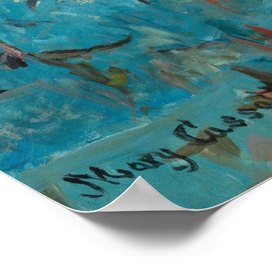 Meisje in Armstoel - Mary Cassatt Fine Art Poster (Hoek)