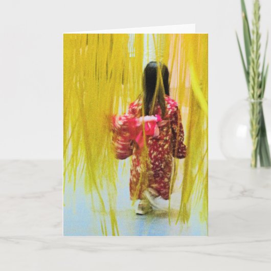 Meisje in beweging kaart (Voorkant)