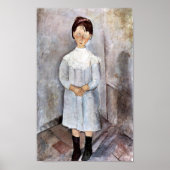 Meisje in blauw, Modigliani Poster (Voorkant)