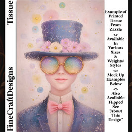 Meisje in Bloemen Pet En Zonnebril DN3R Decoupage Tissuepapier