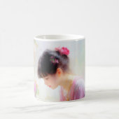 Meisje in bloementuin koffiemok (Center)