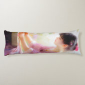 Meisje in bloementuin lichaamskussen (Achterkant)