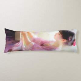 Meisje in bloementuin lichaamskussen