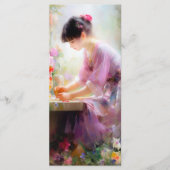Meisje in bloementuin menu (Voorkant)
