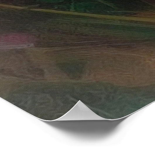 Meisje in bloementuin poster (Hoek)