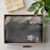 Meisje in Bloom, vogel en bloemenportret Kunst Tissuepapier (Geschenk)